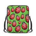 Cute Ladybug Pattern Print Rectangular Crossbody Bag
