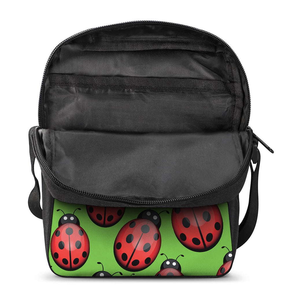 Cute Ladybug Pattern Print Rectangular Crossbody Bag