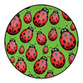 Cute Ladybug Pattern Print Round Floor Mat