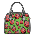 Cute Ladybug Pattern Print Shoulder Handbag