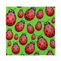 Cute Ladybug Pattern Print Silk Bandana