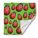 Cute Ladybug Pattern Print Silk Bandana