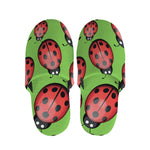 Cute Ladybug Pattern Print Slippers