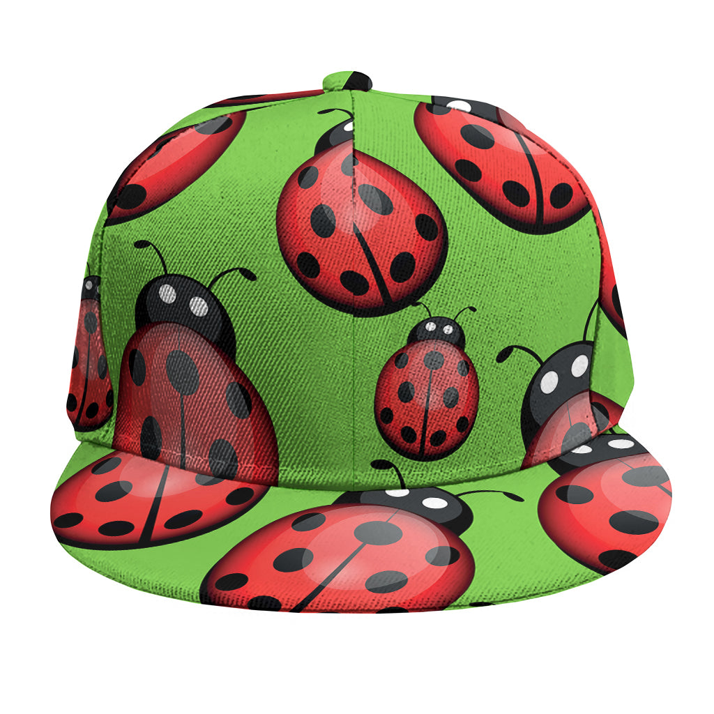 Cute Ladybug Pattern Print Snapback Cap