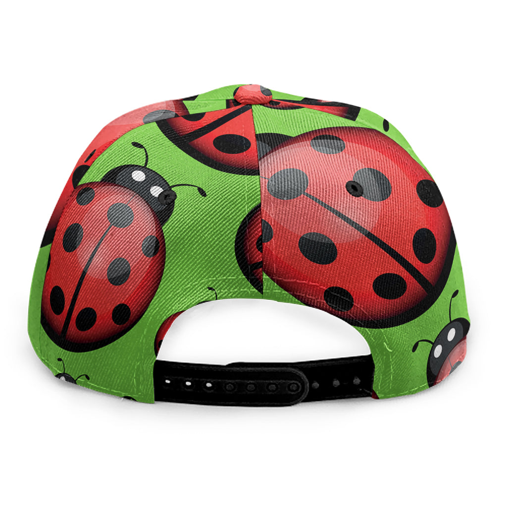 Cute Ladybug Pattern Print Snapback Cap