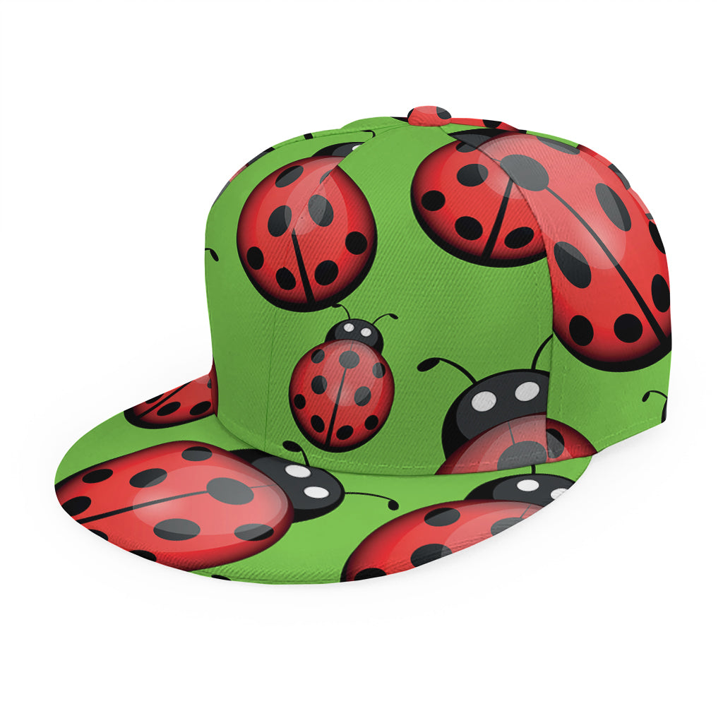 Cute Ladybug Pattern Print Snapback Cap