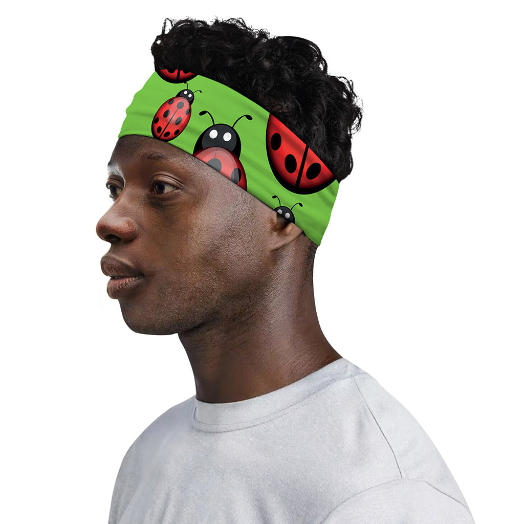 Cute Ladybug Pattern Print Sports Headband