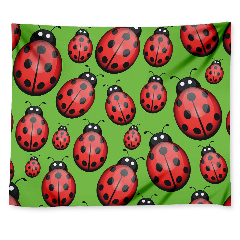 Cute Ladybug Pattern Print Tapestry