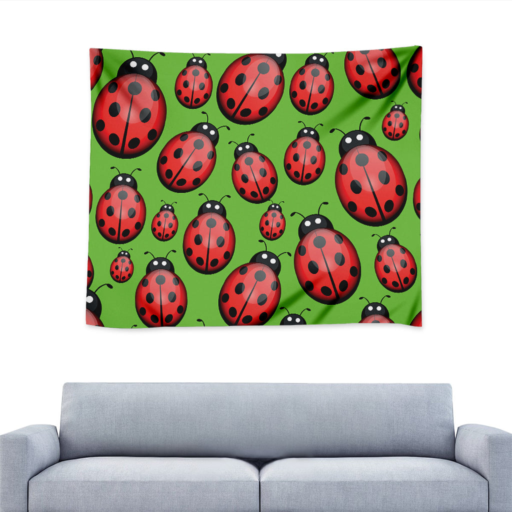 Cute Ladybug Pattern Print Tapestry