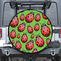 Cute Ladybug Pattern Print Tire Cover