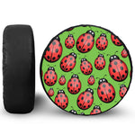 Cute Ladybug Pattern Print Tire Cover