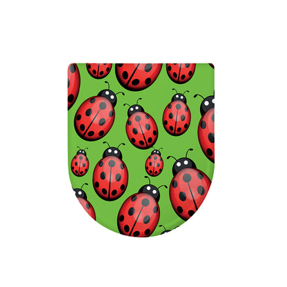 Cute Ladybug Pattern Print Toilet Lid Cover