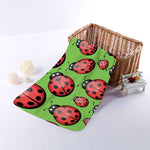 Cute Ladybug Pattern Print Towel