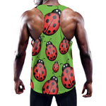Cute Ladybug Pattern Print Training Tank Top