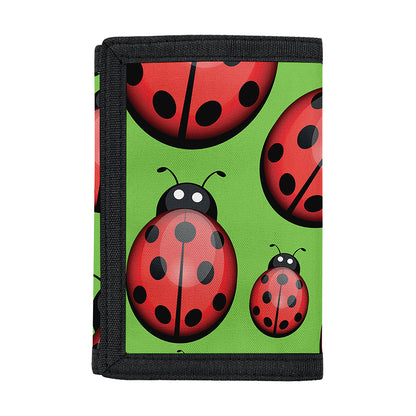 Cute Ladybug Pattern Print Trifold Wallet