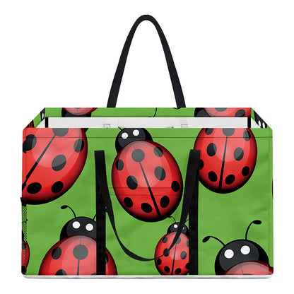Cute Ladybug Pattern Print Utility Tote Bag