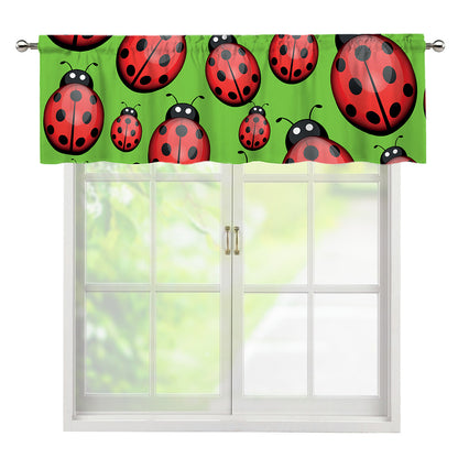 Cute Ladybug Pattern Print Window Valance