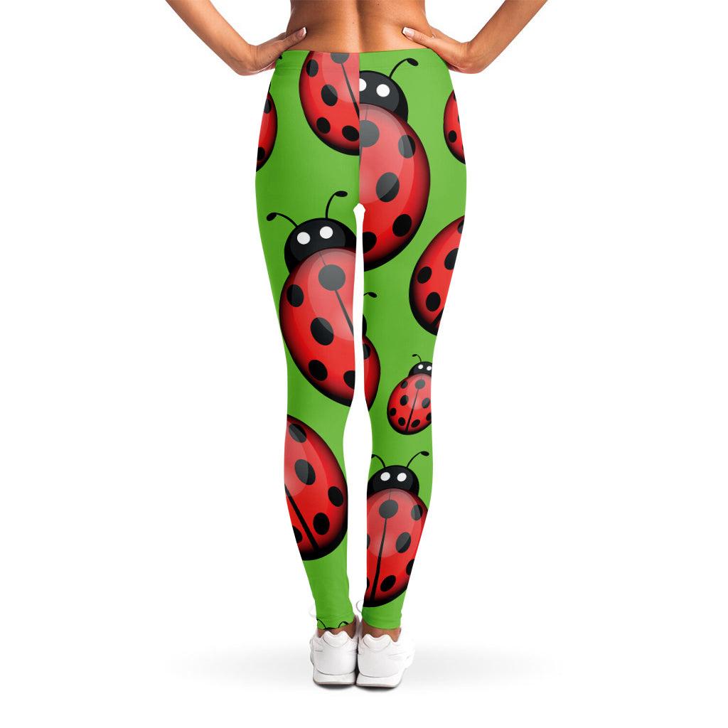 Cute Ladybug Pattern Print Women's Leggings