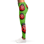Cute Ladybug Pattern Print Women's Leggings