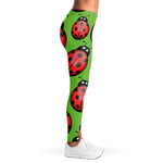 Cute Ladybug Pattern Print Women's Leggings