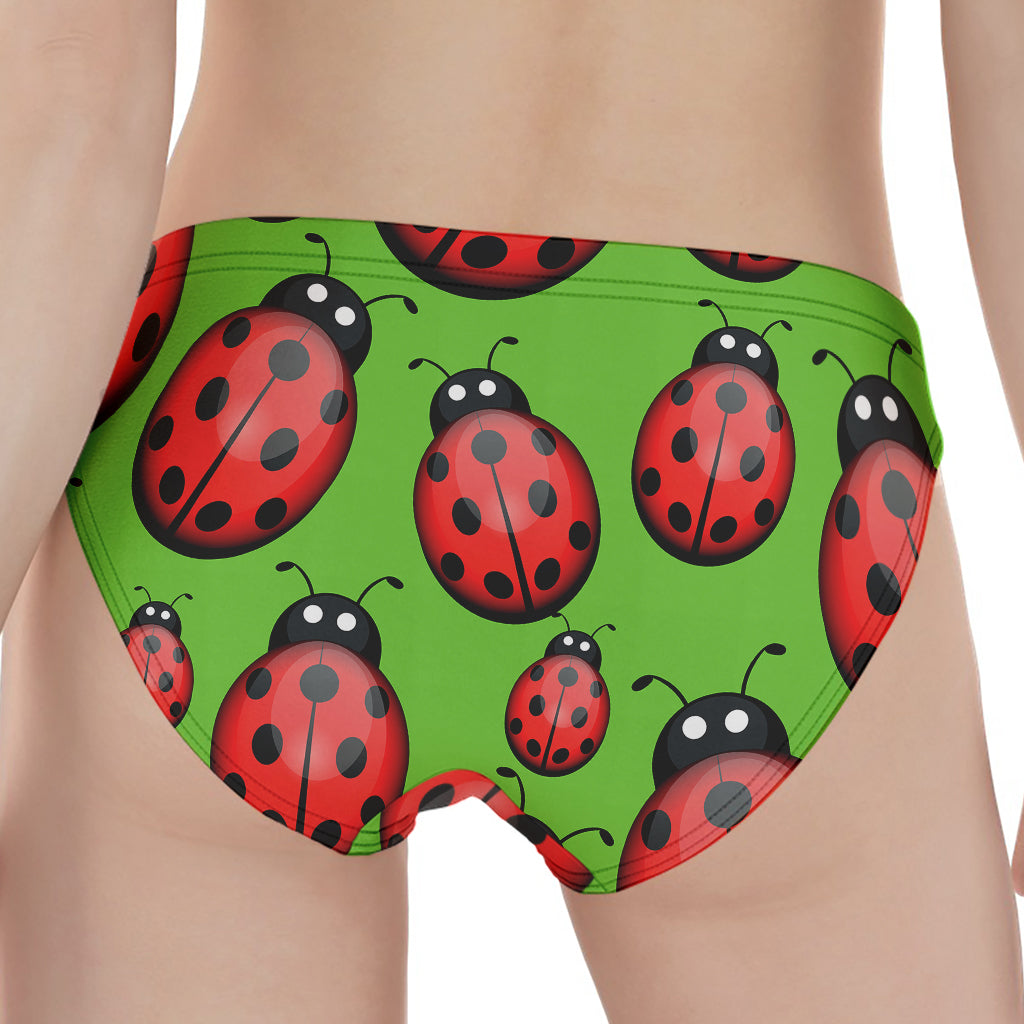 Cute Ladybug Pattern Print Women's Panties