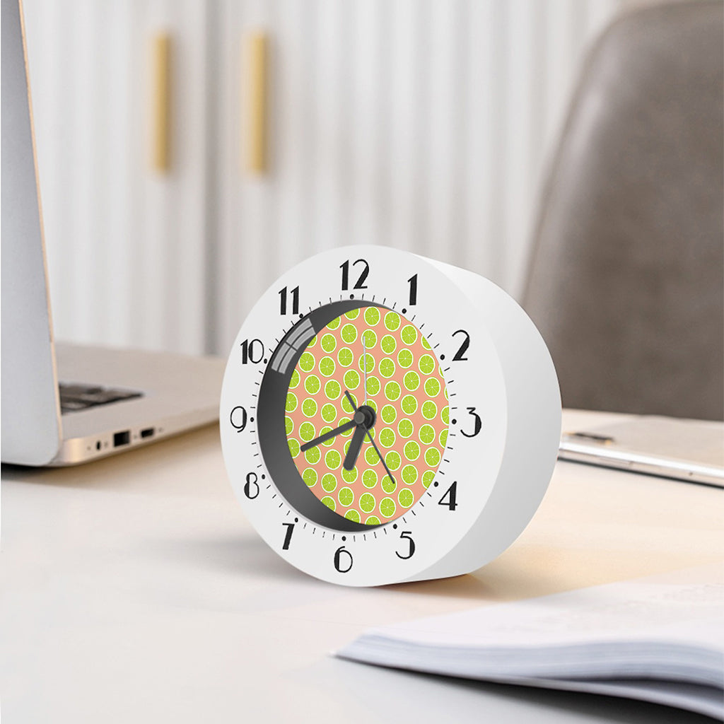 Cute Lime Pattern Print Alarm Clock