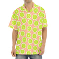 Cute Lime Pattern Print Aloha Shirt