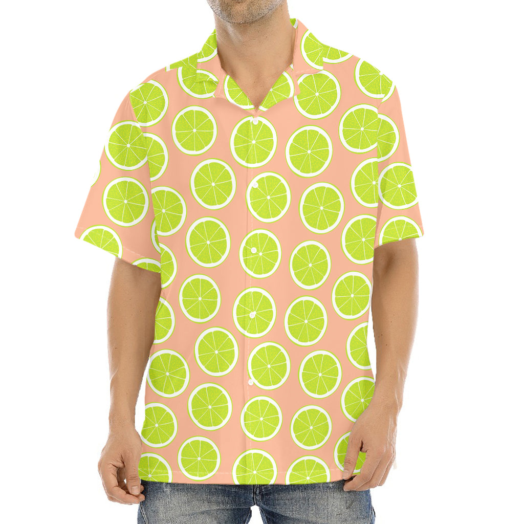 Cute Lime Pattern Print Aloha Shirt