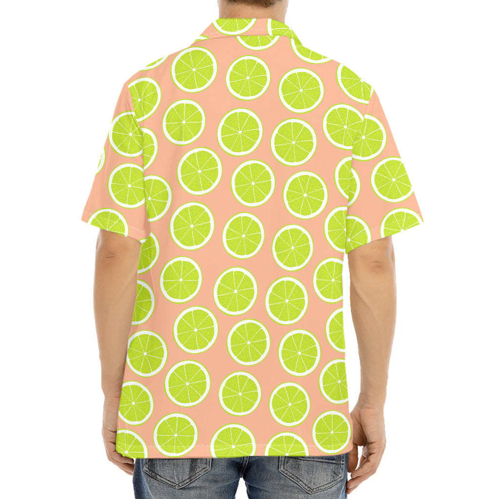 Cute Lime Pattern Print Aloha Shirt
