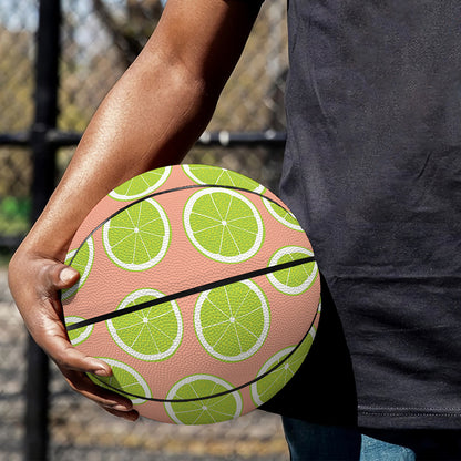 Cute Lime Pattern Print Basketball