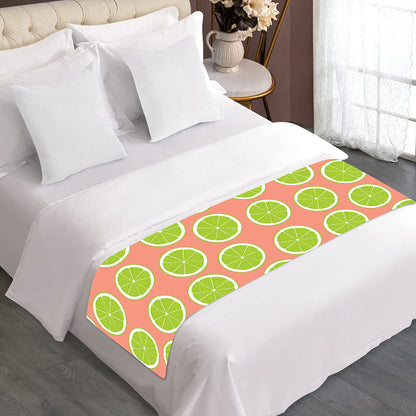 Cute Lime Pattern Print Bed Runner