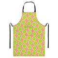 Cute Lime Pattern Print Bib Apron With Pocket
