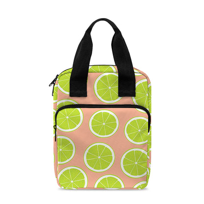 Cute Lime Pattern Print Bible Tote Bag