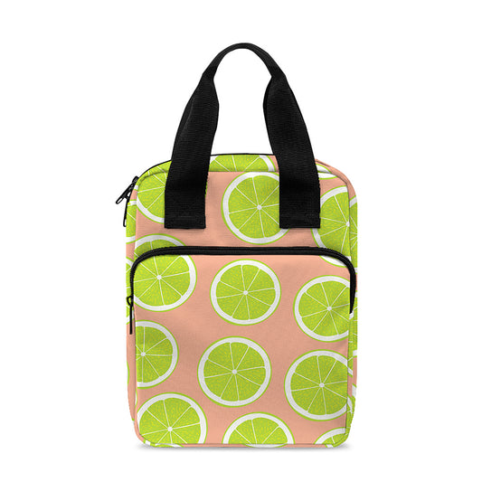 Cute Lime Pattern Print Bible Tote Bag