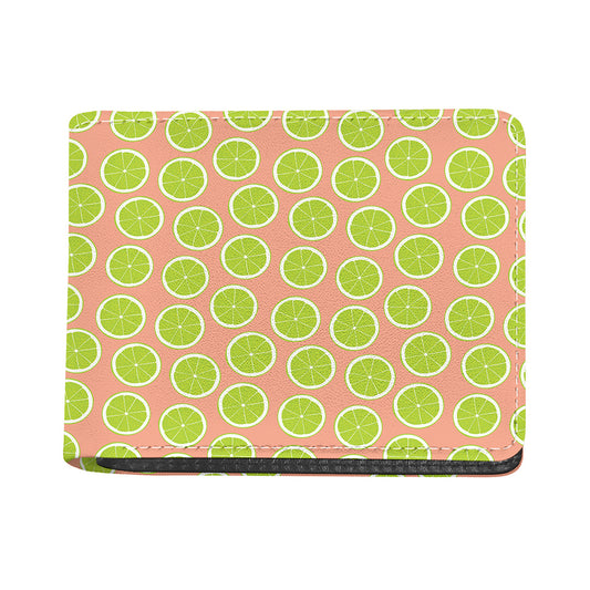 Cute Lime Pattern Print Bifold Wallet