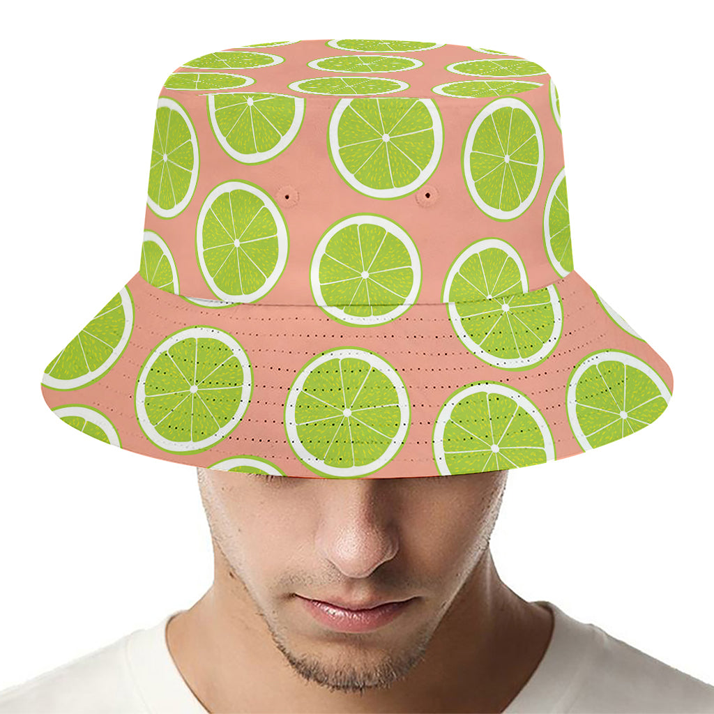 Cute Lime Pattern Print Bucket Hat