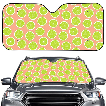 Cute Lime Pattern Print Car Windshield Sun Shade