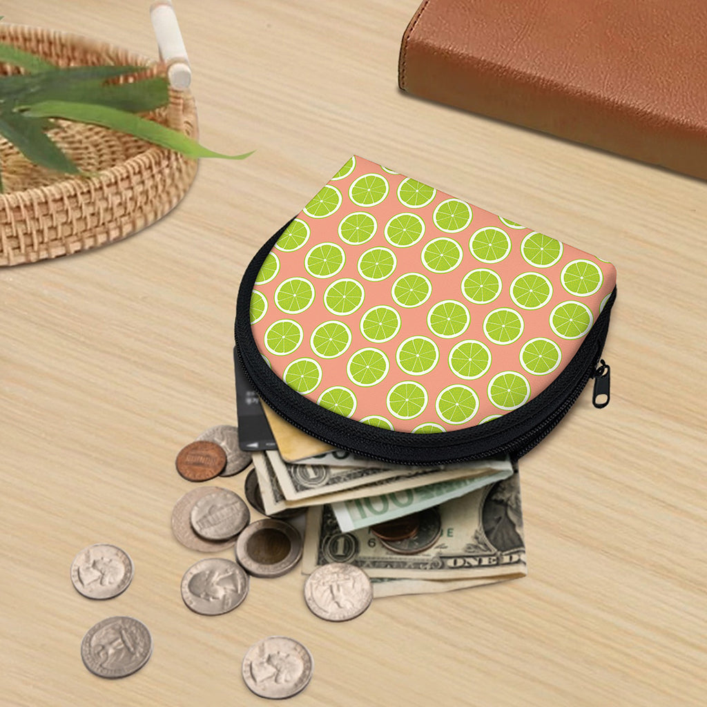 Cute Lime Pattern Print Coin Purse