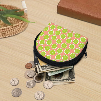 Cute Lime Pattern Print Coin Purse