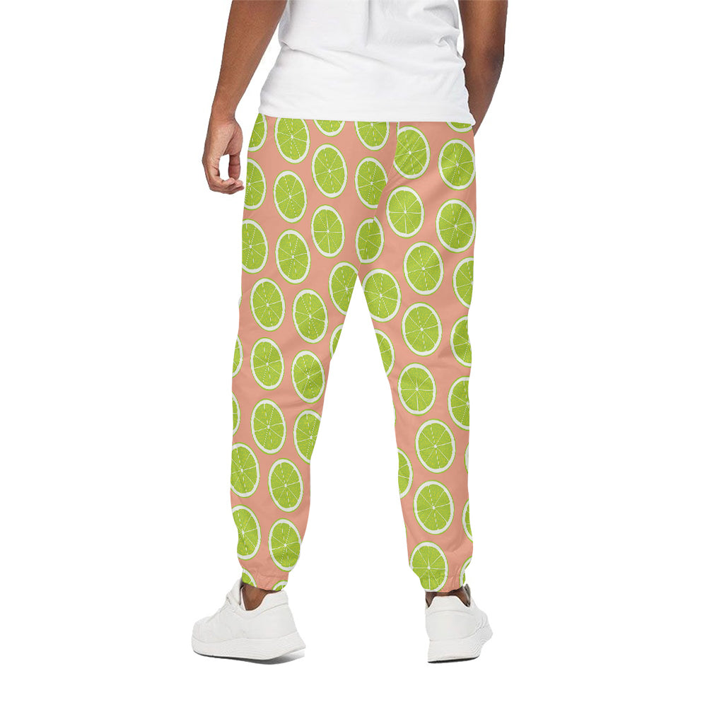 Cute Lime Pattern Print Cotton Pants