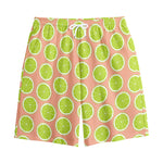 Cute Lime Pattern Print Cotton Shorts