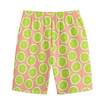 Cute Lime Pattern Print Cotton Shorts