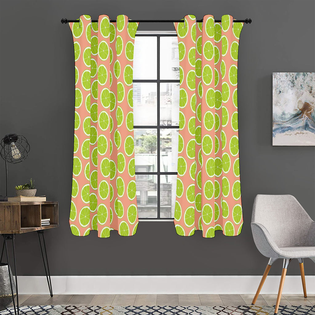 Cute Lime Pattern Print Curtain