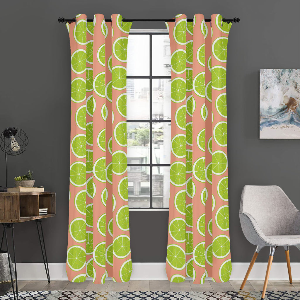 Cute Lime Pattern Print Curtain