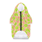 Cute Lime Pattern Print Dog Zip Up Hoodie