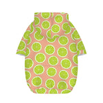Cute Lime Pattern Print Dog Zip Up Hoodie