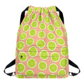 Cute Lime Pattern Print Drawstring Backpack