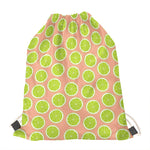 Cute Lime Pattern Print Drawstring Bag