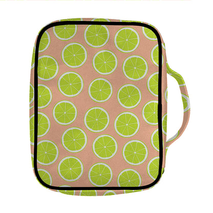 Cute Lime Pattern Print Front Pocket Bible Bag