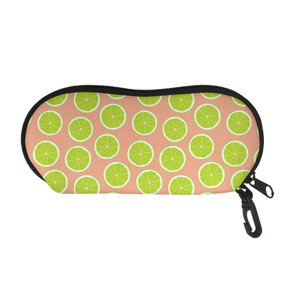 Cute Lime Pattern Print Glasses Case